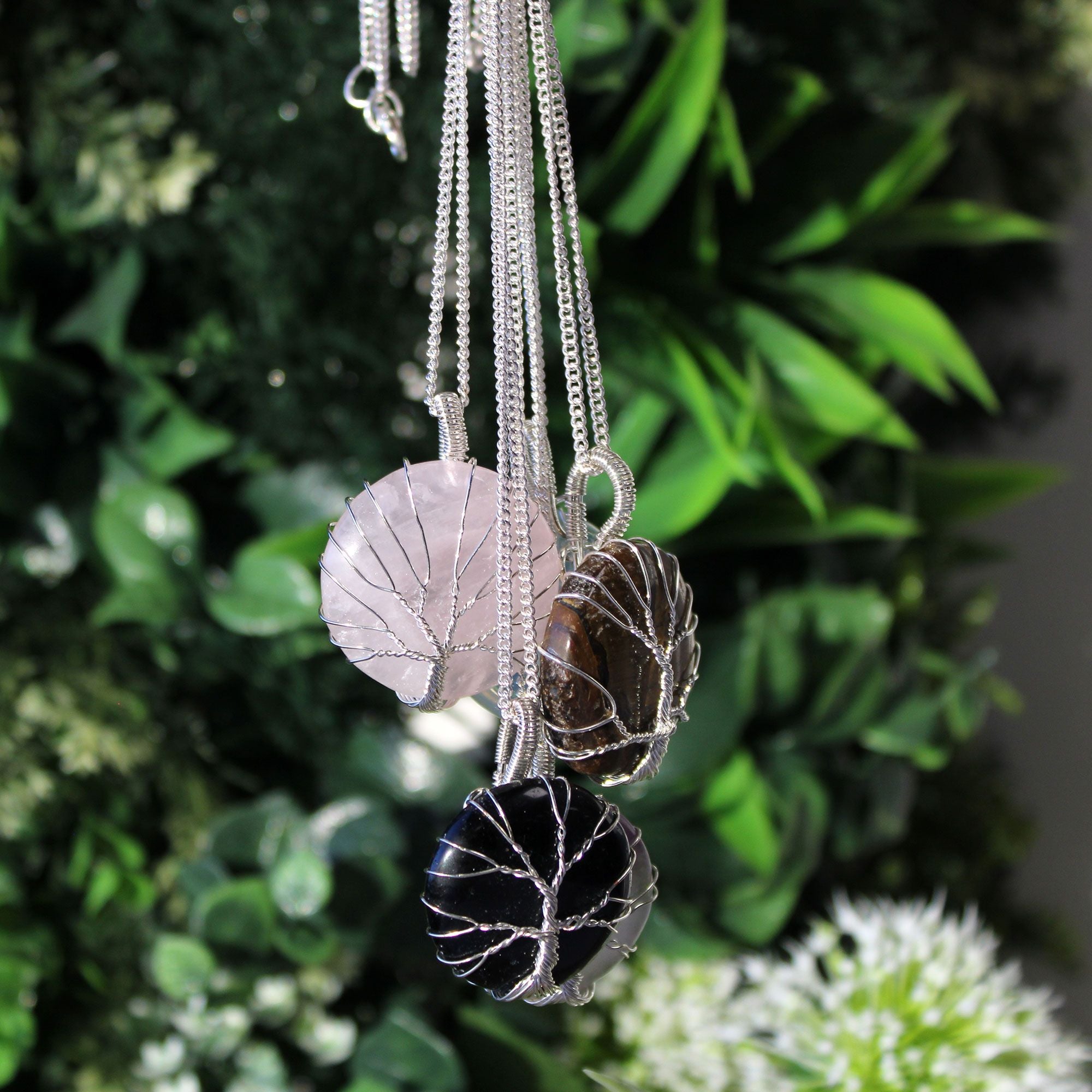 Opalite Gemstone Necklace Tree of Life