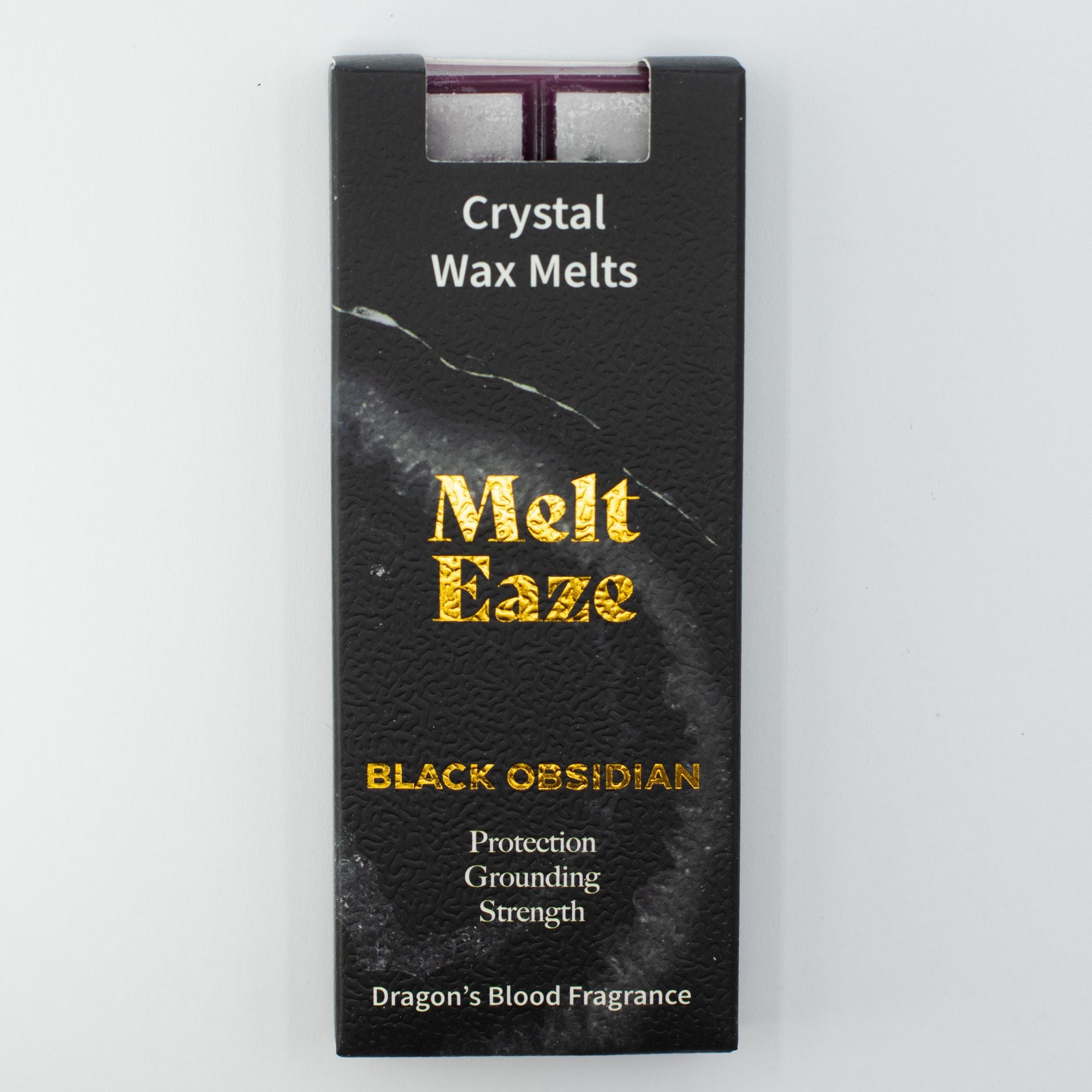 Dragons Blood Crystal Wax Melts Bar With Black Obsidian Gemstone Chips