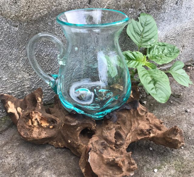 Molten Glass on Wood - Water Jug & Ornament