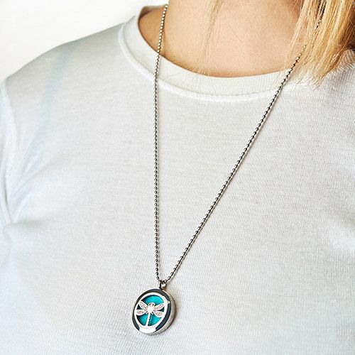 Locket Necklace Stainless Steel Aromatherapy Diffuser Turtle Design