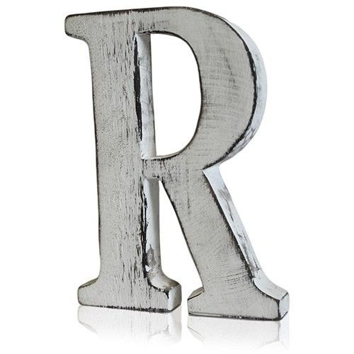 Shabby Chic Hand Carved Letters - R