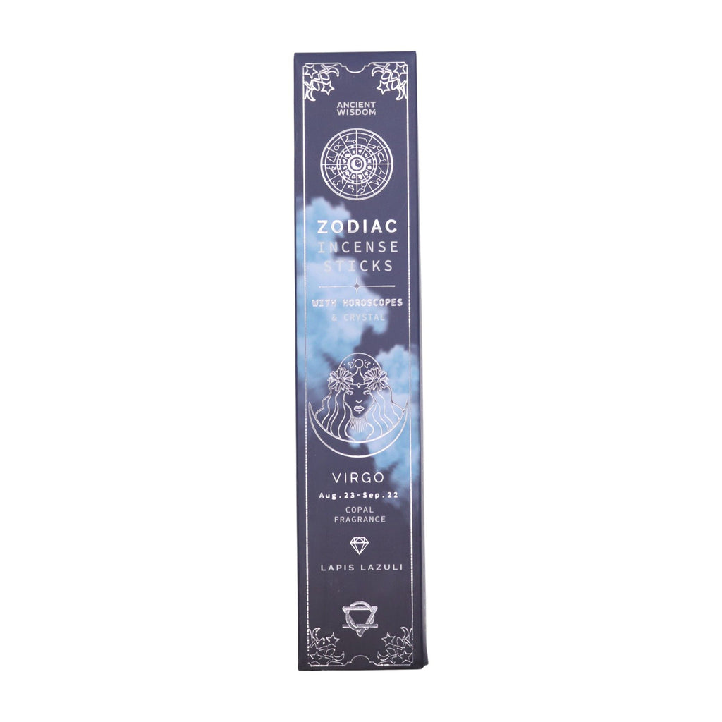 Virgo Zodiac Incense Sticks Lapis Lazuli stone Gemstone Crystal Giftset