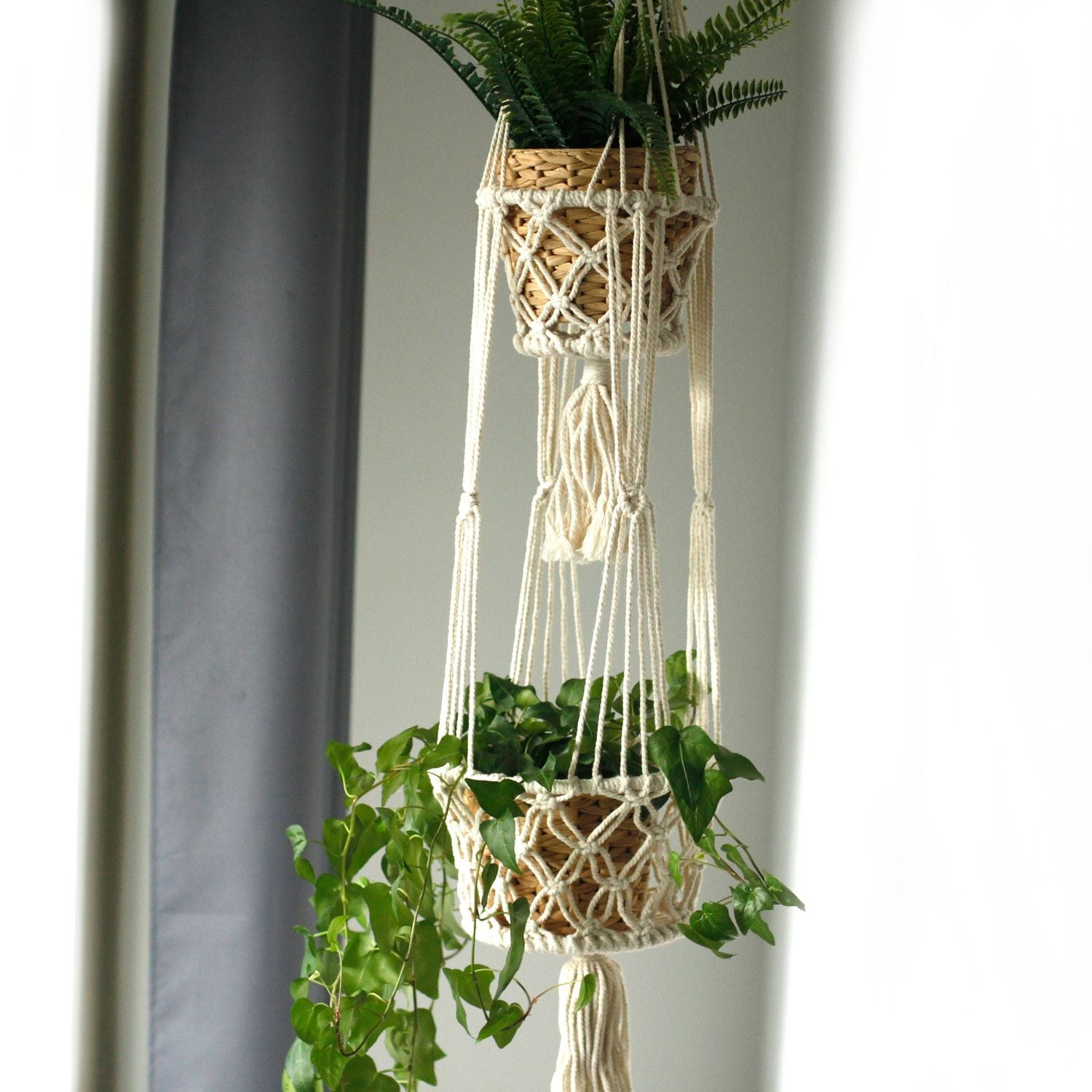 Double Pot Holder Macrame Handmade