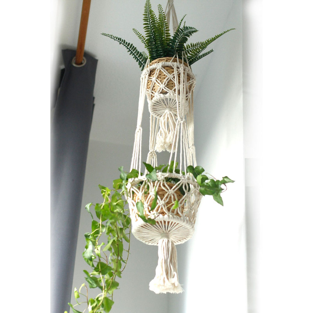 Double Pot Holder Macrame Handmade