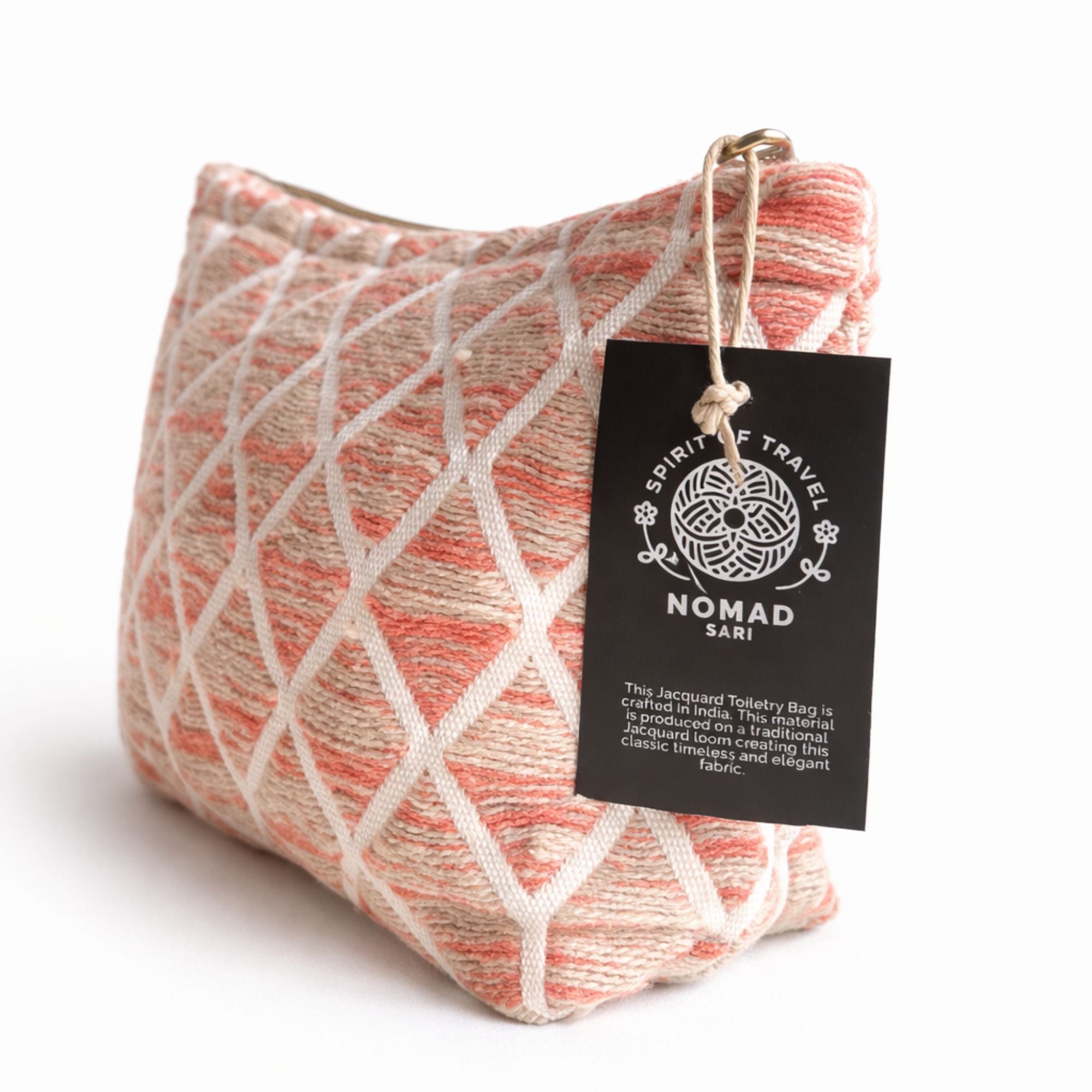 Jacquard Toiletry Bag Handmade Rose Lattice