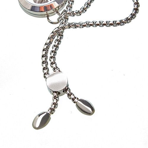 Locket Chain Bracelet Stainless Steel Aromatherapy Diffuser Cat & Flowers 20mm