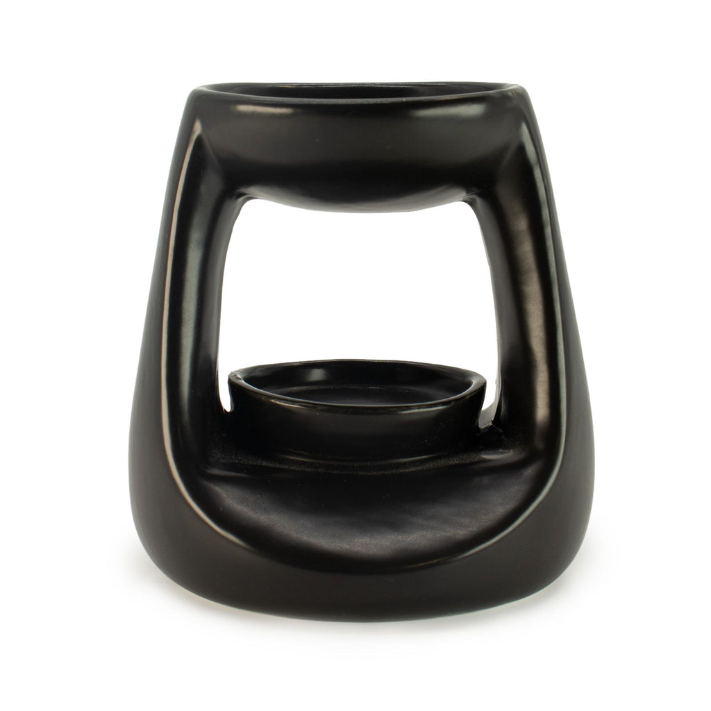 Small Ceramic Zen Oil Burner Classic Matt Black