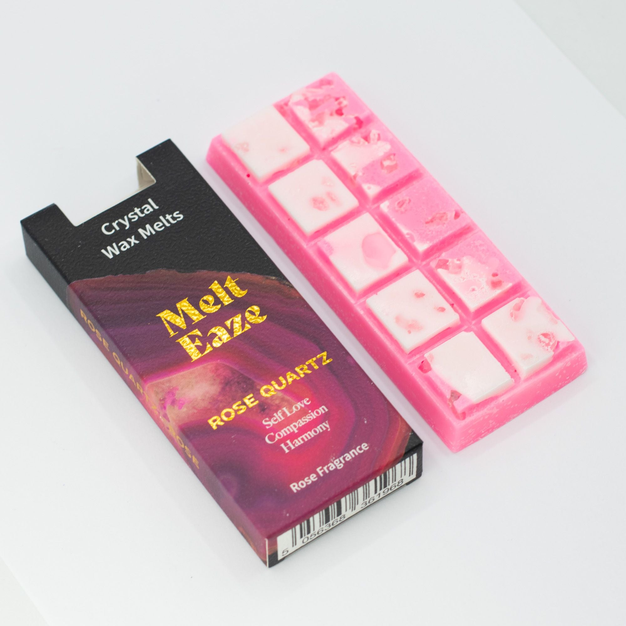 Rose Crystal Wax Melts Bar With Rose Quartz Love Gemstone Chips