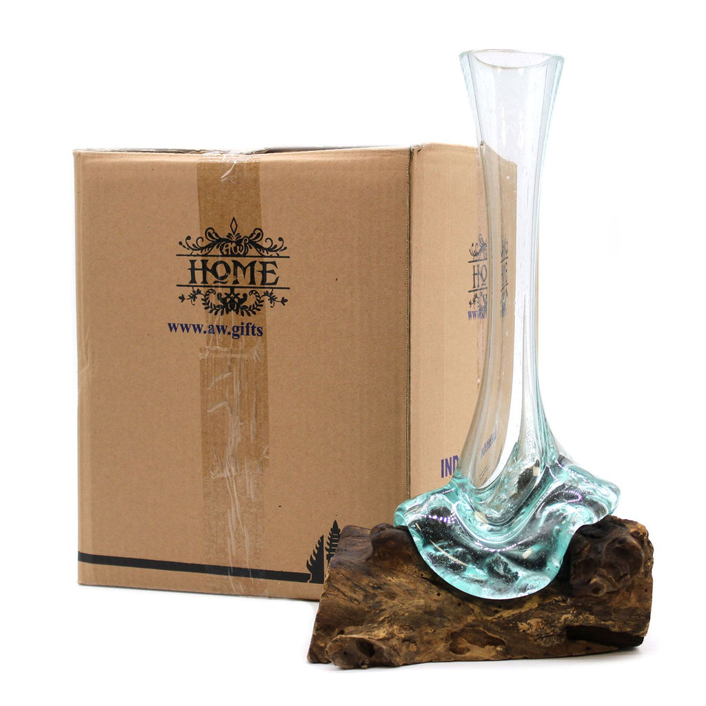 Molten Glass on Wood - Vase - Ornament