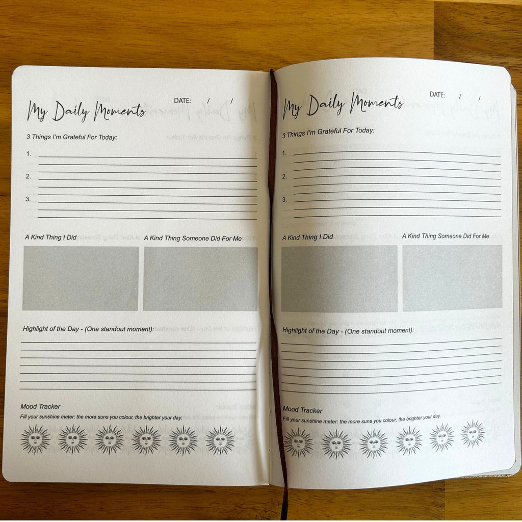 Black Gratitude Journal with Silver Lining - I am Thankful For