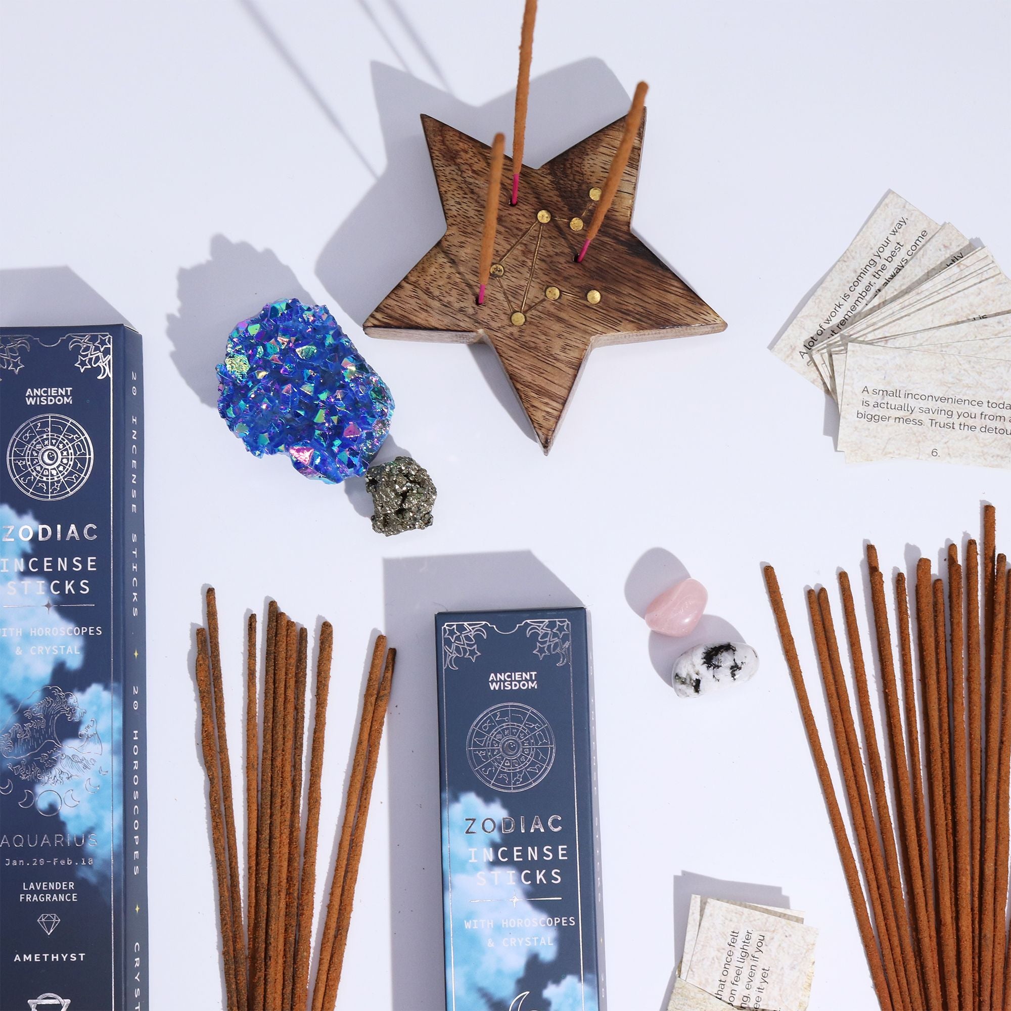 White Sage Zodiac Gemstone Crystal Incense - Sagittarius