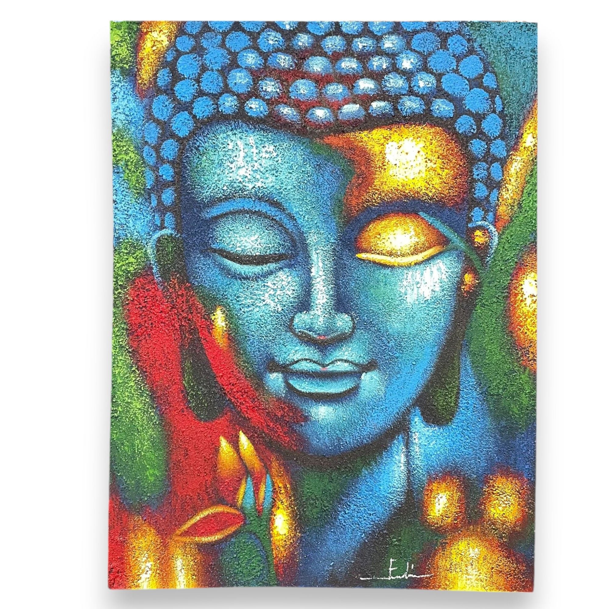 Blue & Gold Buddha Painting