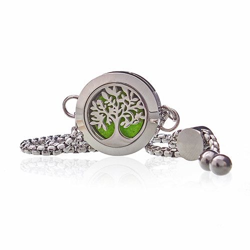 Locket Bracelet Stainless Steel Aromatherapy Diffuser Tree of Life