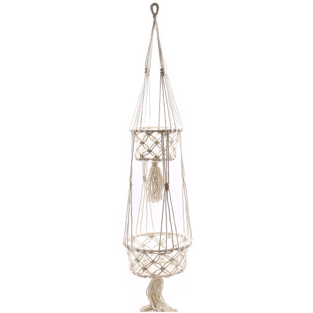 Double Pot Holder Macrame Handmade