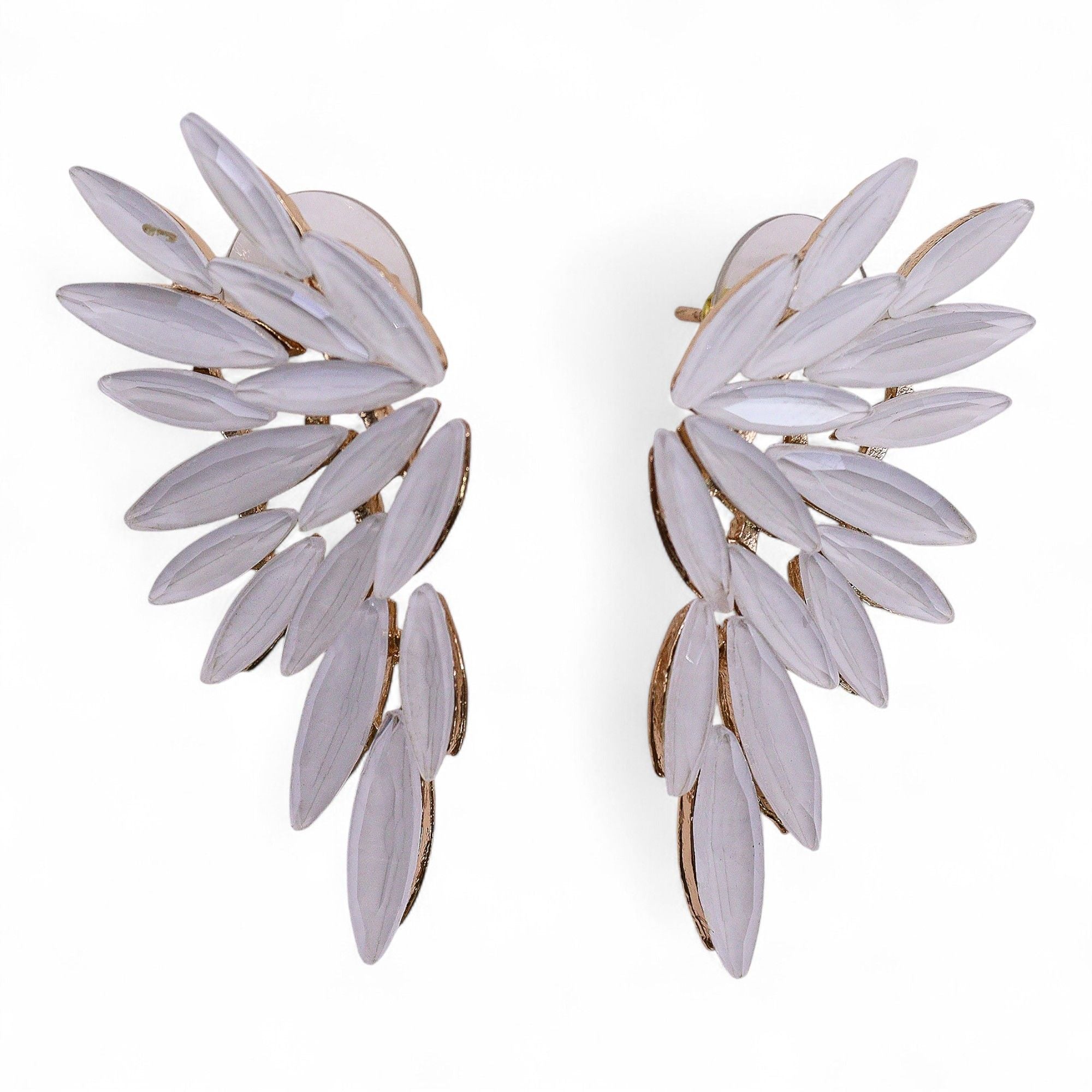 Vintage Earrings Glass - Angel Wings