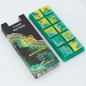 Emerald Forest Crystal Wax Melts Bar With Real Aventurine Gemstone Chips