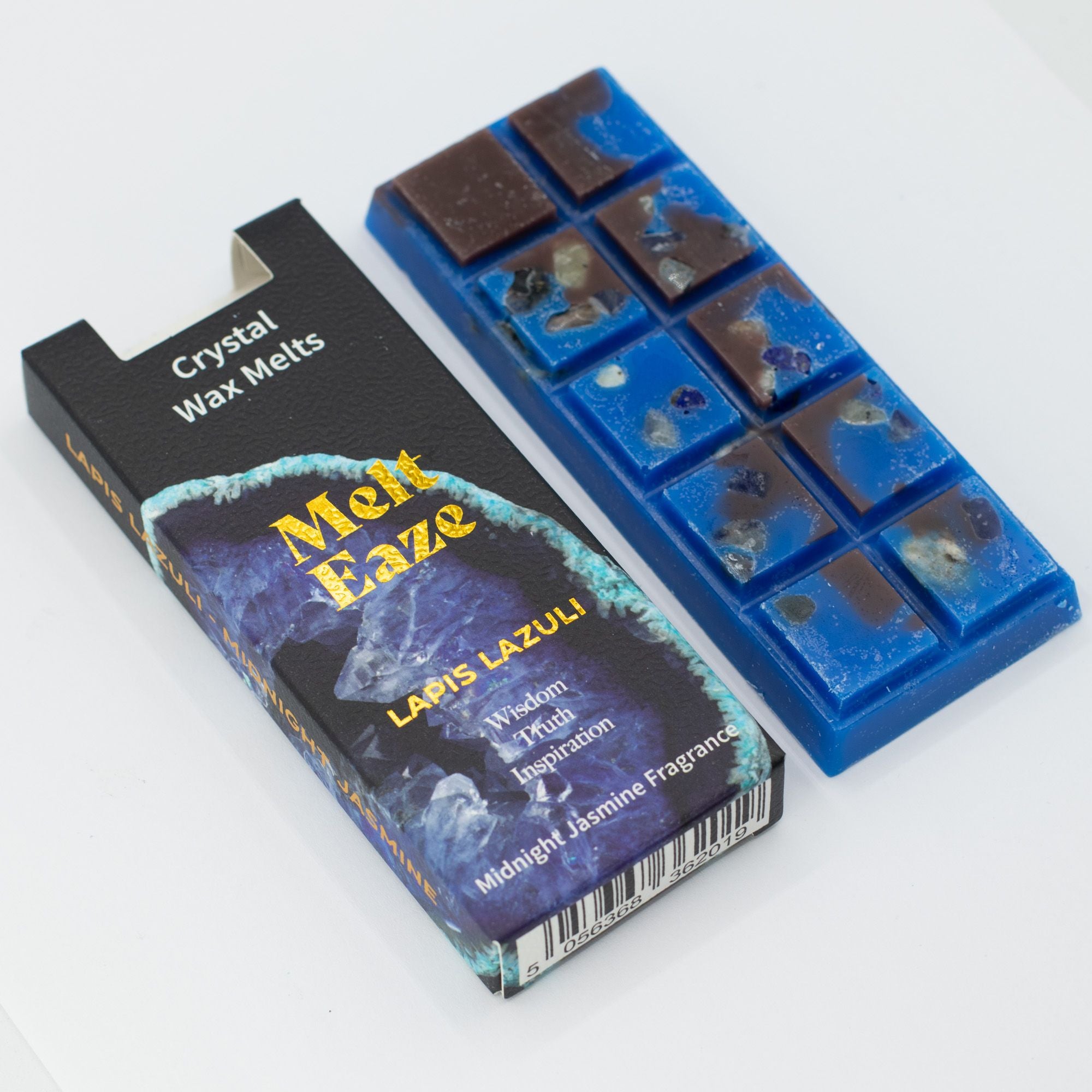 Jasmine Crystal Wax Melts Bar With Lapis Lazuli Gemstone Chips
