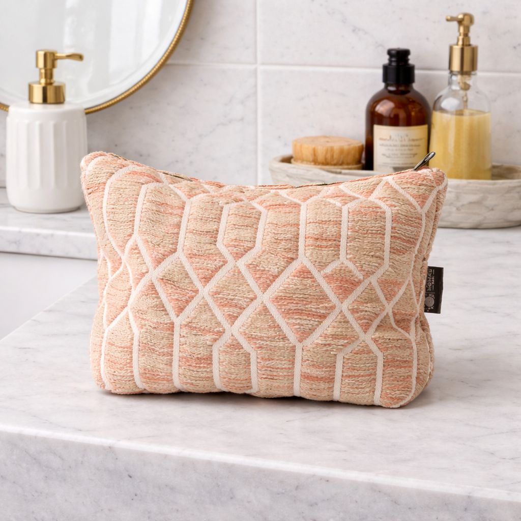 Jacquard Toiletry Bag Handmade Rose Lattice
