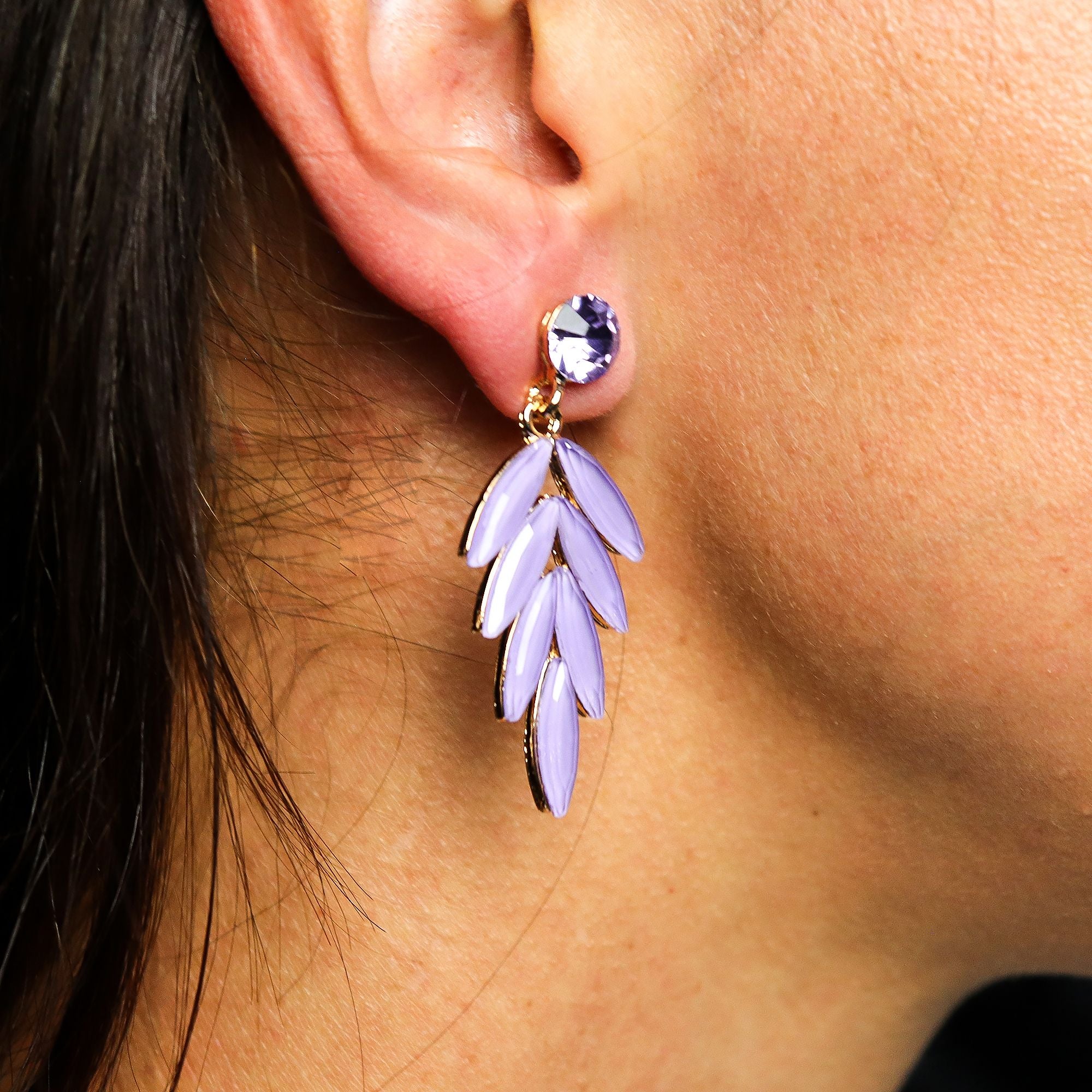 Vintage Earrings - Lavender Faries