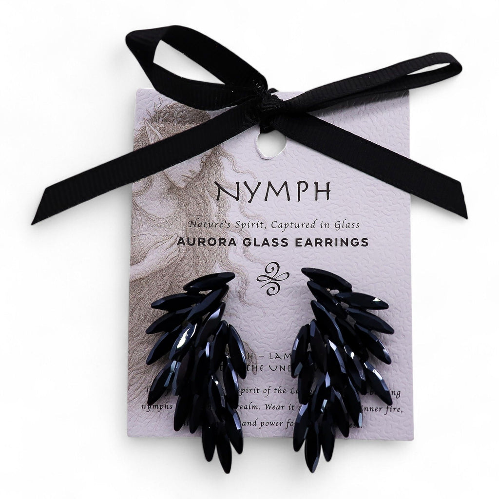 Vintage Earrings Glass - Angel Wings