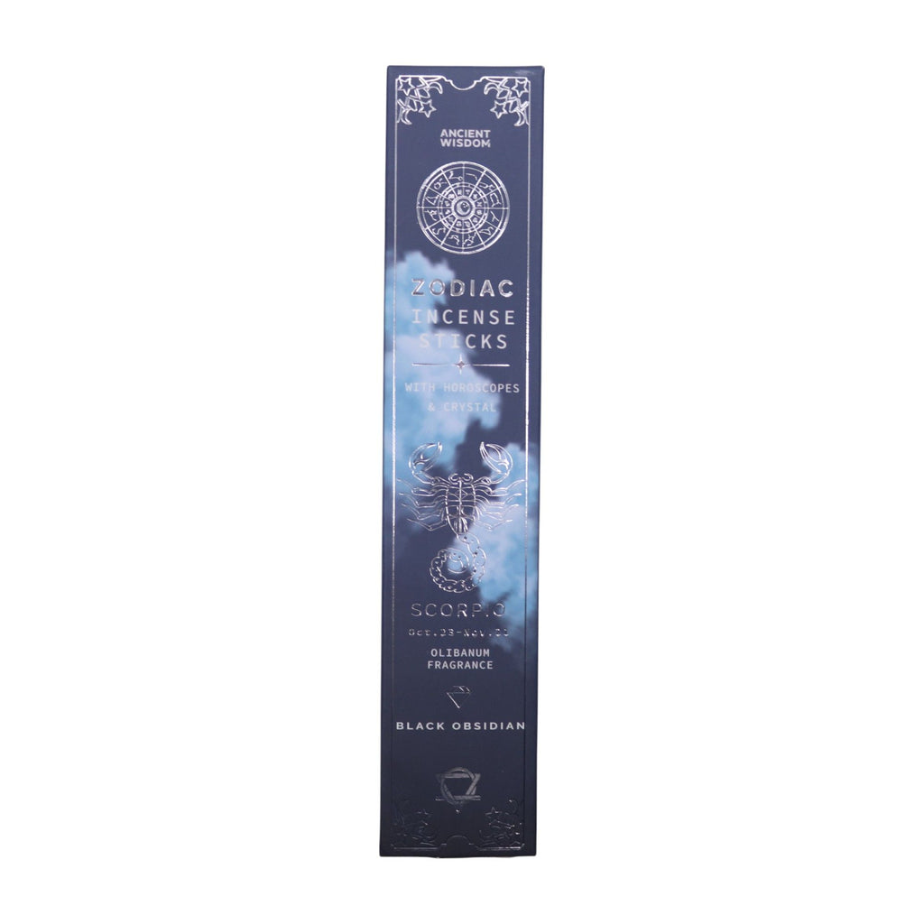 Scorpio Zodiac Incense Sticks Black Obsidian Gemstone Crystal Giftset