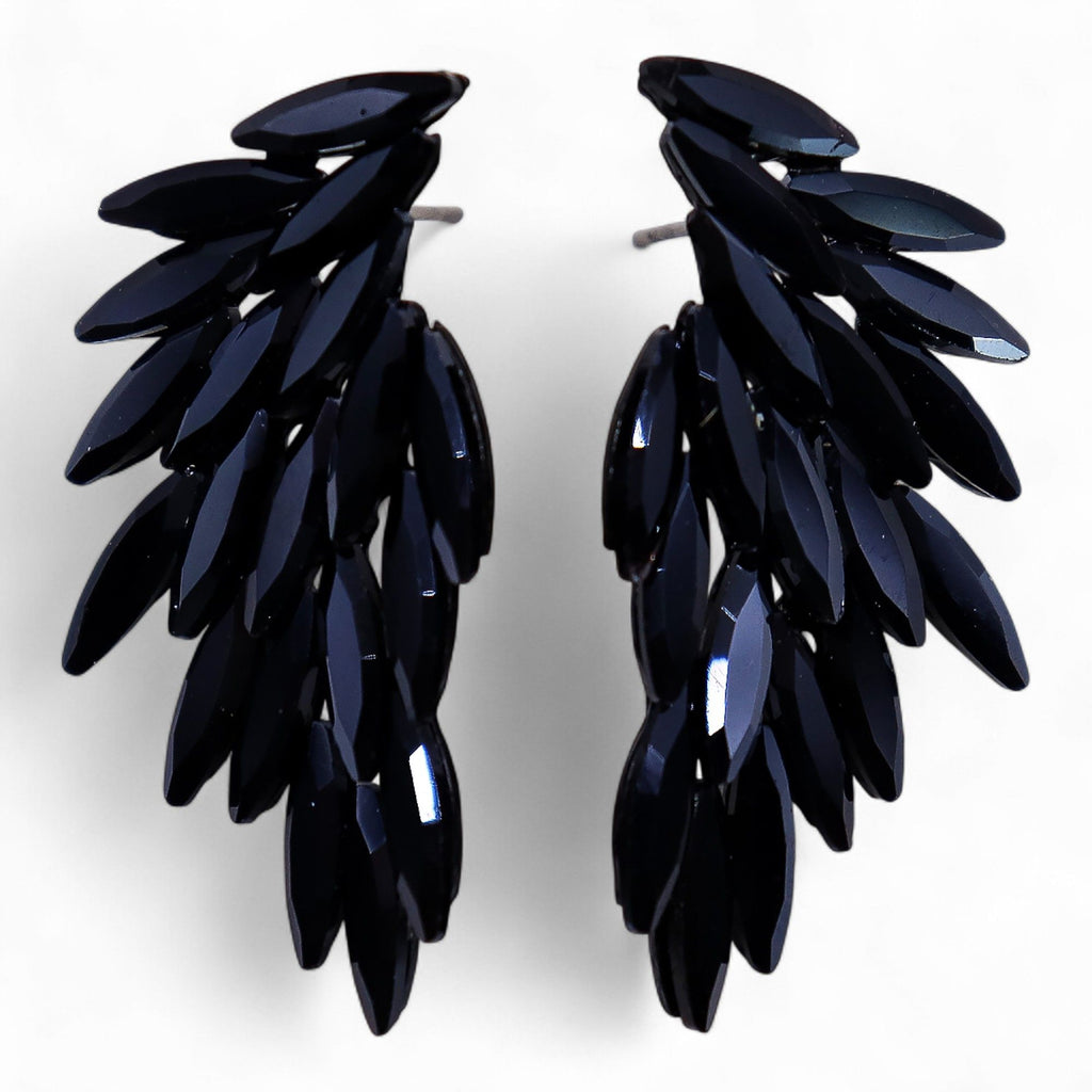 Vintage Earrings Glass - Angel Wings