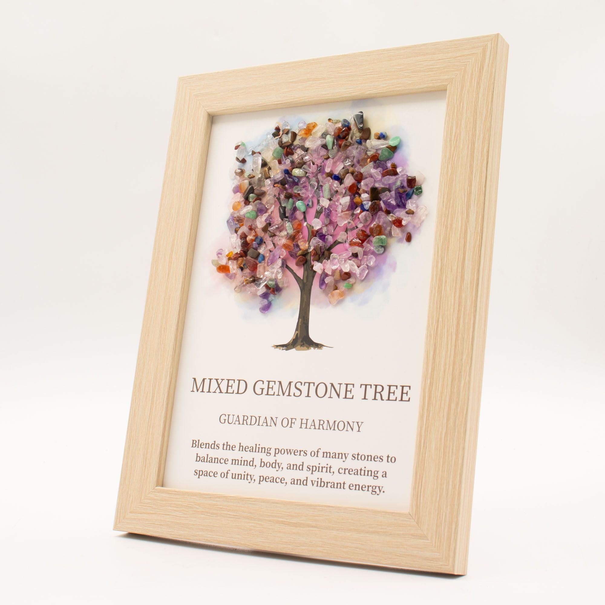 Crystal Multi Gemstone Decorative Picture Tree of Life Handmade
