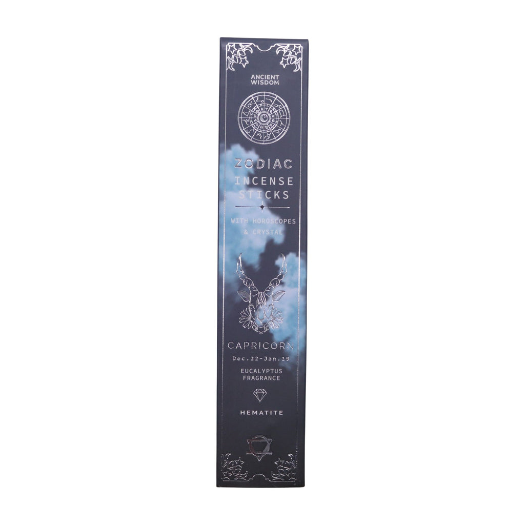 Capricorn Zodiac Incense Sticks Hematite stone Gemstone Crystal Giftset