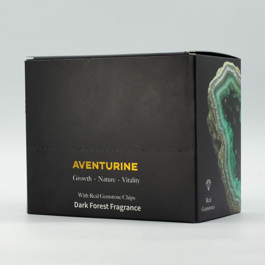 Emerald Forest Crystal Wax Melts Bar With Real Aventurine Gemstone Chips