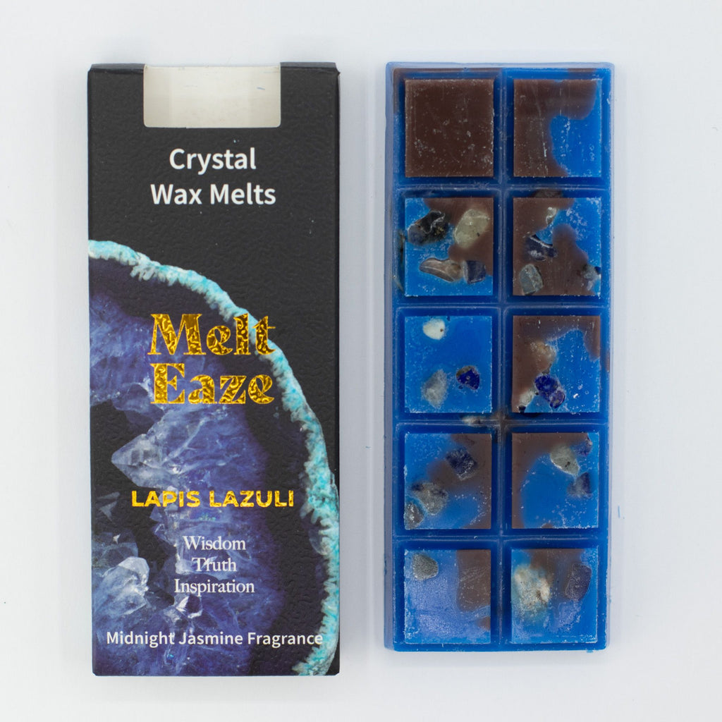 Jasmine Crystal Wax Melts Bar With Lapis Lazuli Gemstone Chips