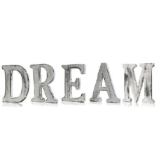 Shabby Chic Destressed Word - 'DREAM' Hand Carved
