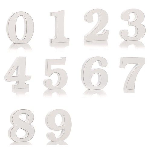 Shabby Chic Number SET One to Ten Hand Carved