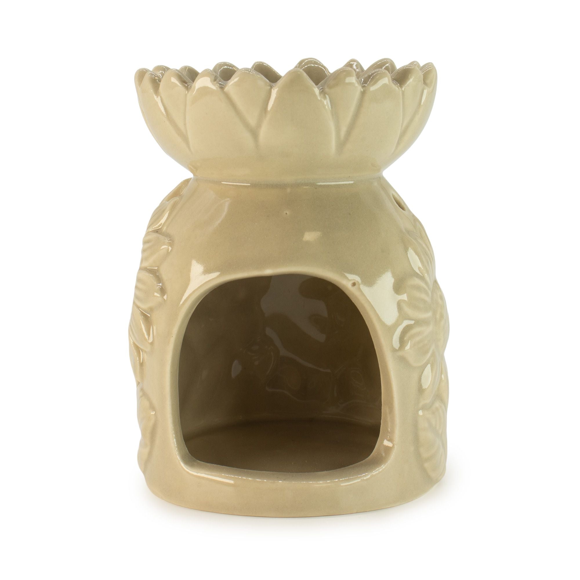 Ceramic Oil Burner Pastel Beige Sunflower