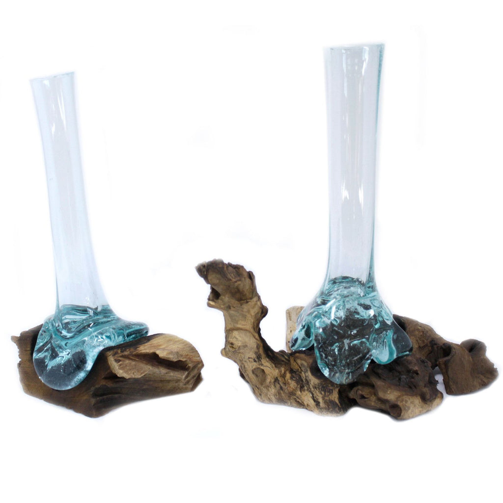 Molten Glass on Wood - Vase - Ornament